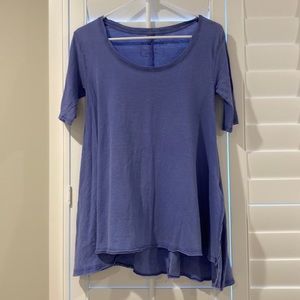 Free People Blue Flowy Top